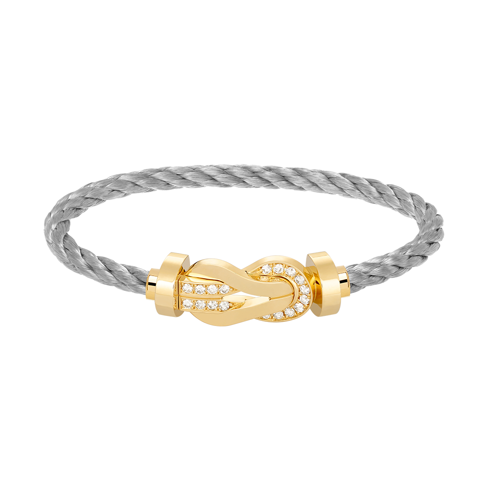¡®Star¡¯CHANCE LARGE 8 FIGURE BUCKLE HALF DIAMOND BRACELET GOLD