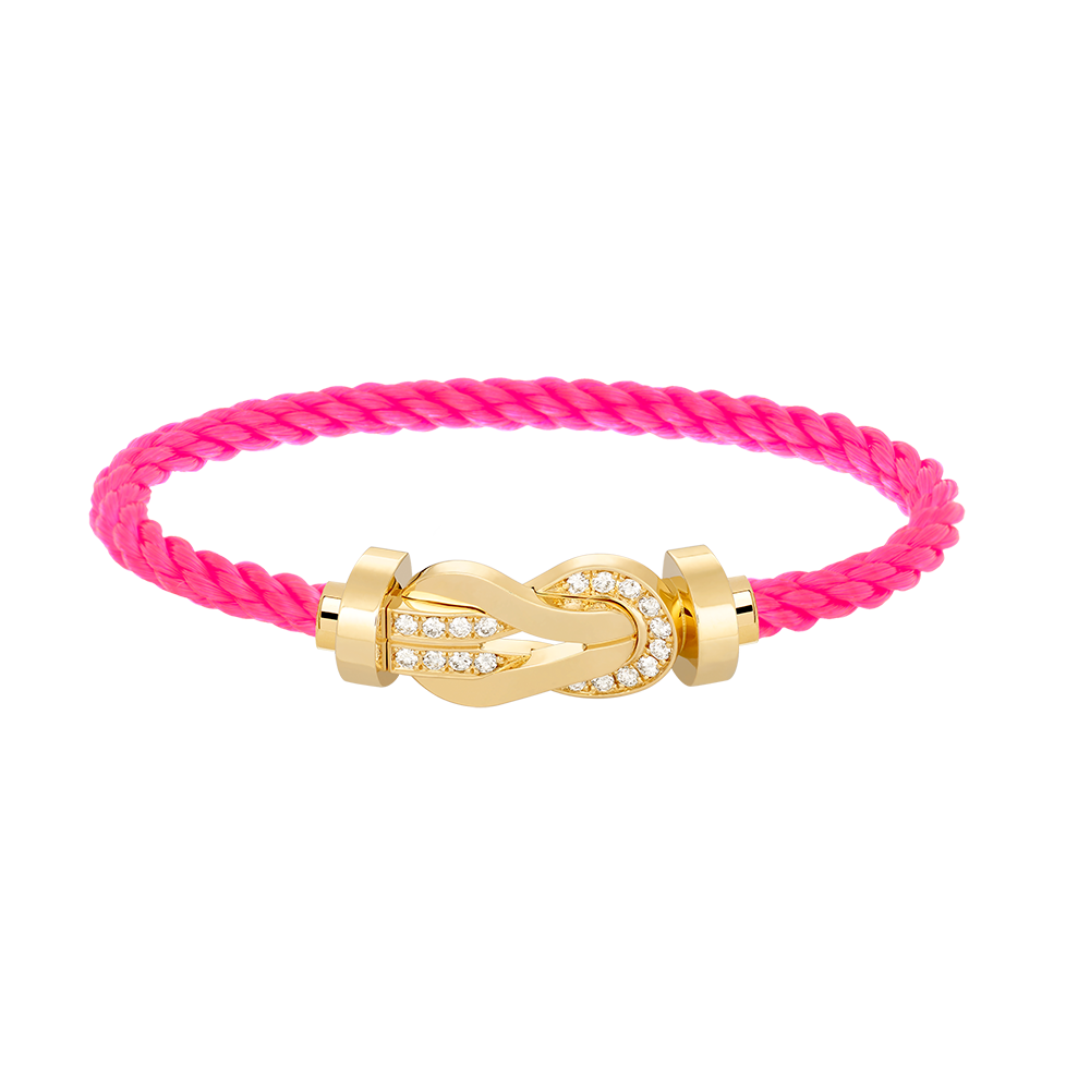¡®Star¡¯CHANCE LARGE 8 FIGURE BUCKLE HALF DIAMOND BRACELET GOLD