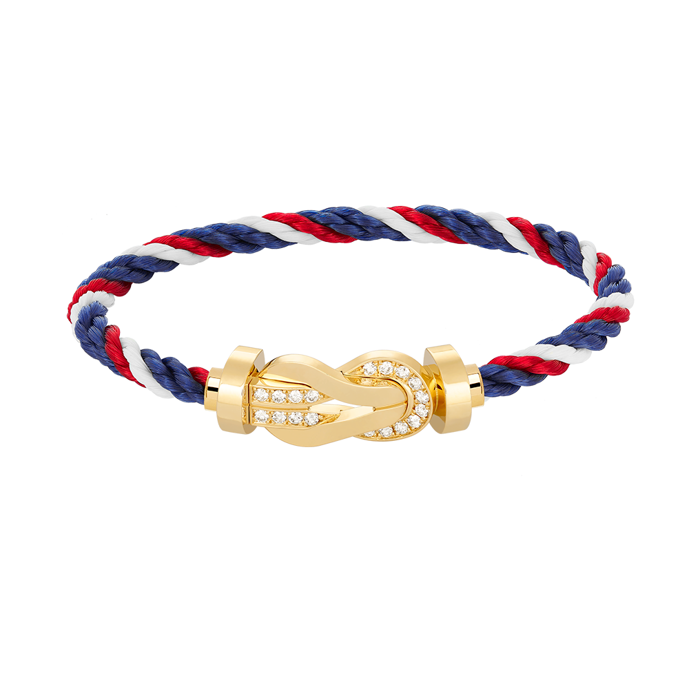 ¡®Star¡¯CHANCE LARGE 8 FIGURE BUCKLE HALF DIAMOND BRACELET GOLD