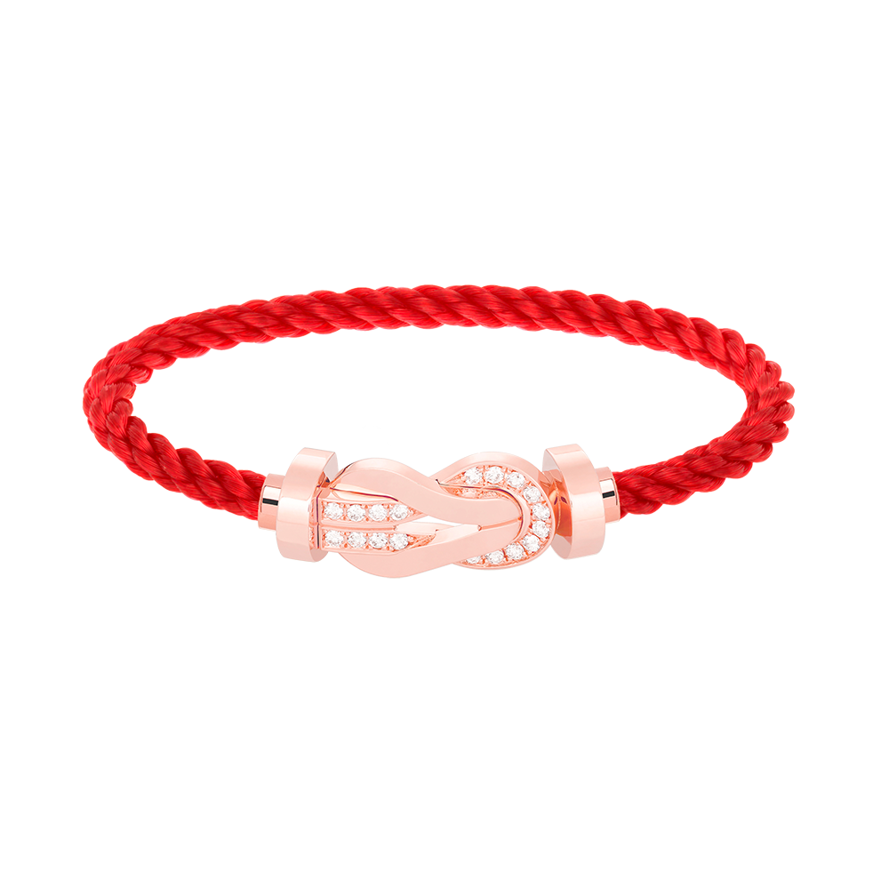 ¡®Star¡¯CHANCE LARGE 8 FIGURE BUCKLE HALF DIAMOND BRACELET ROSE GOLD
