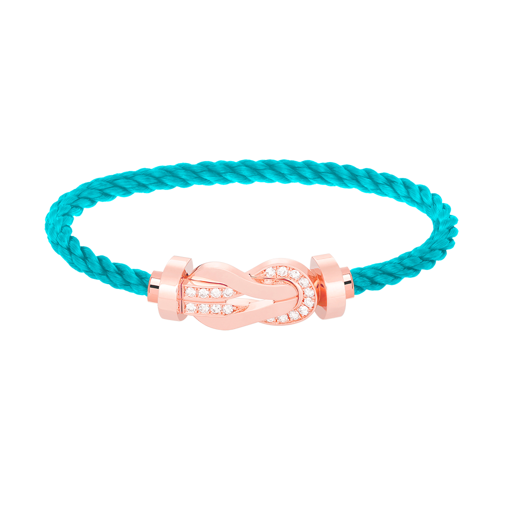 ¡®Star¡¯CHANCE LARGE 8 FIGURE BUCKLE HALF DIAMOND BRACELET ROSE GOLD