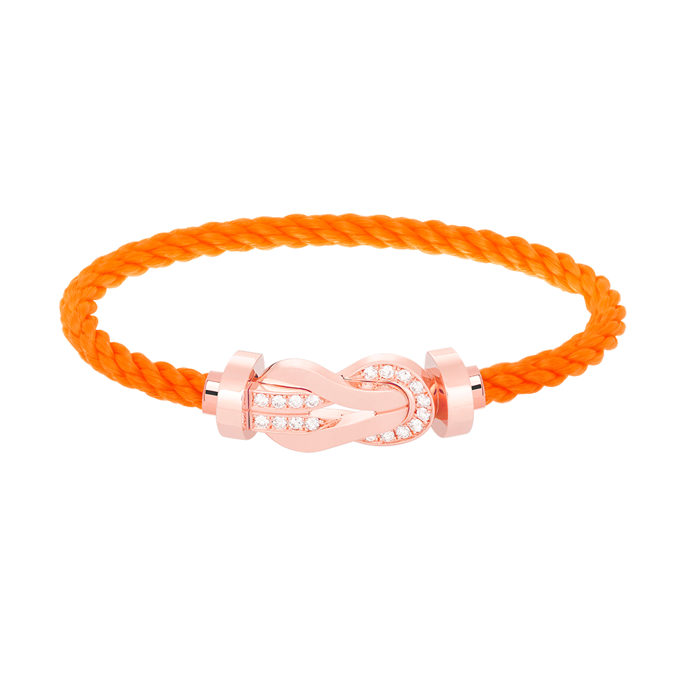 ¡®Star¡¯CHANCE LARGE 8 FIGURE BUCKLE HALF DIAMOND BRACELET ROSE GOLD