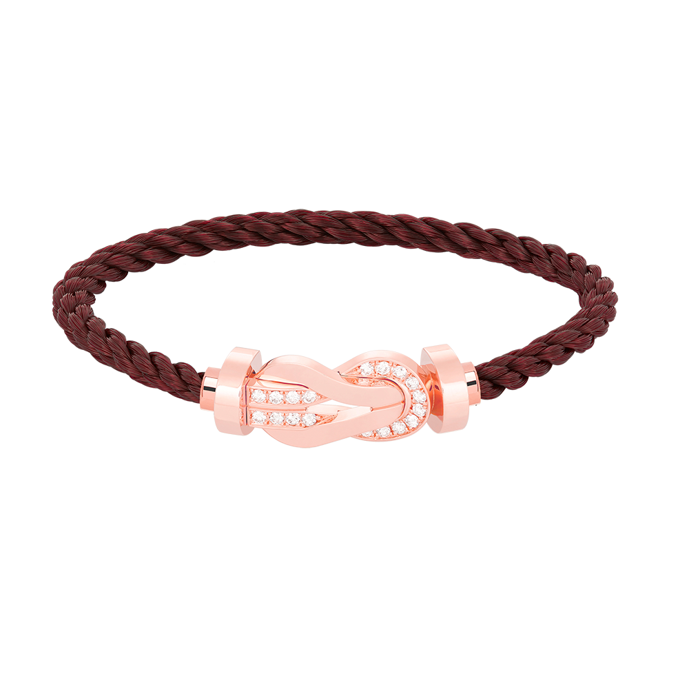 ¡®Star¡¯CHANCE LARGE 8 FIGURE BUCKLE HALF DIAMOND BRACELET ROSE GOLD