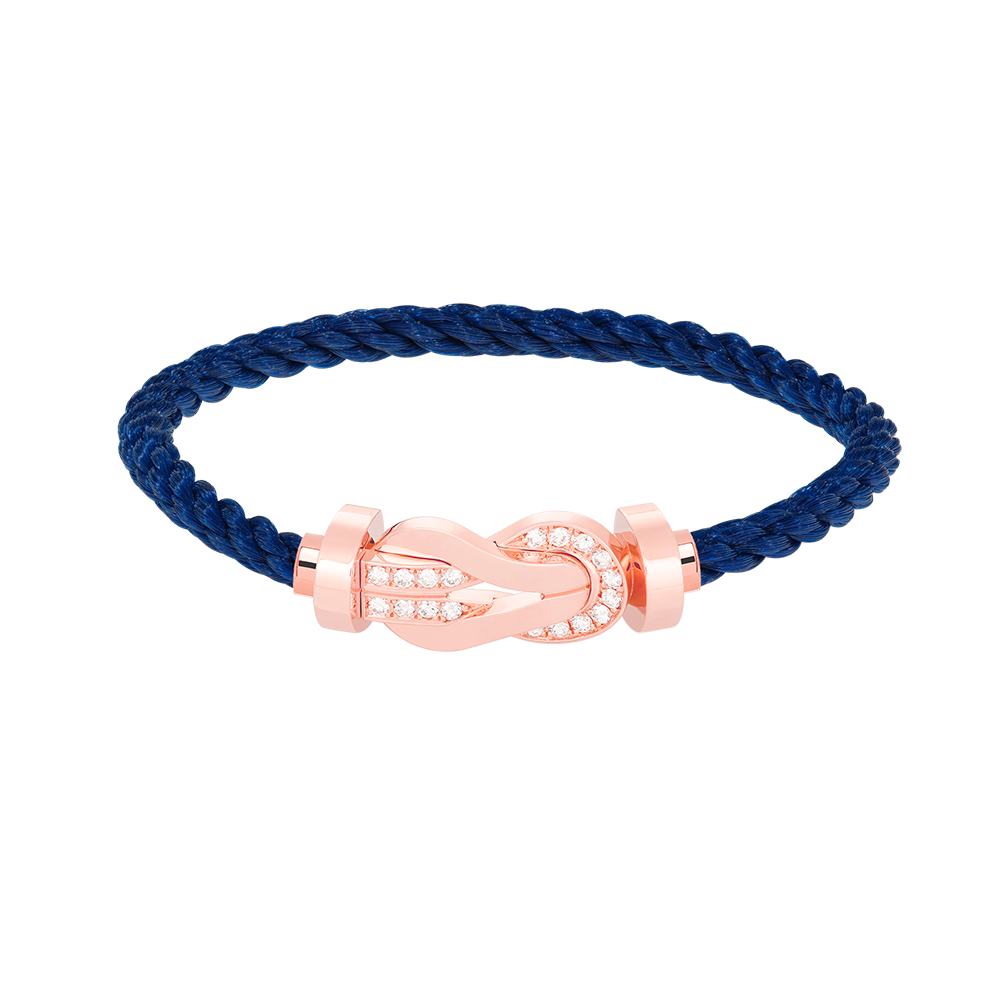 ¡®Star¡¯CHANCE LARGE 8 FIGURE BUCKLE HALF DIAMOND BRACELET ROSE GOLD