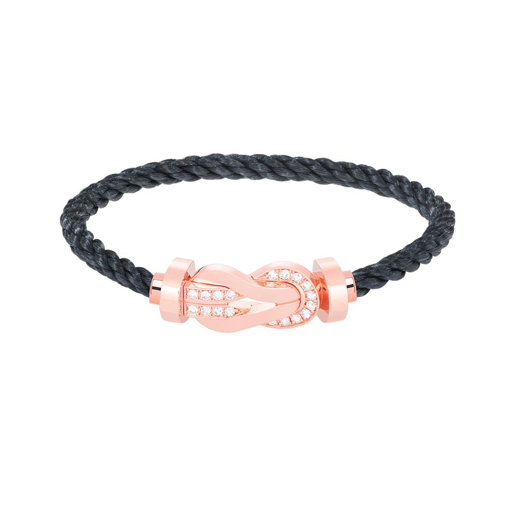 ¡®Star¡¯CHANCE LARGE 8 FIGURE BUCKLE HALF DIAMOND BRACELET ROSE GOLD