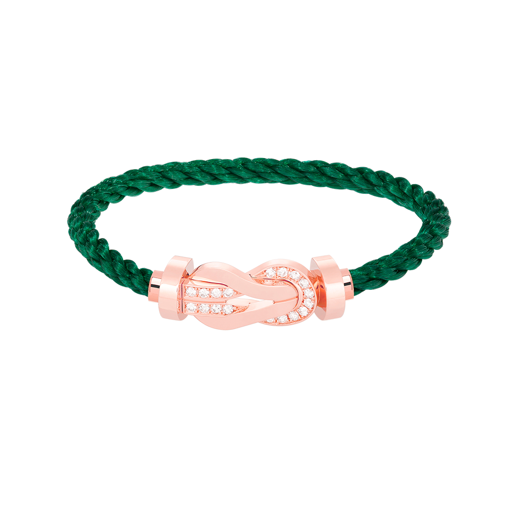 ¡®Star¡¯CHANCE LARGE 8 FIGURE BUCKLE HALF DIAMOND BRACELET ROSE GOLD