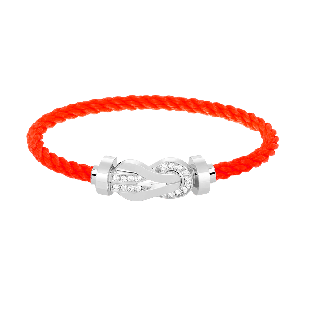 ¡®Star¡¯CHANCE LARGE 8 FIGURE BUCKLE HALF DIAMOND BRACELET SILVER