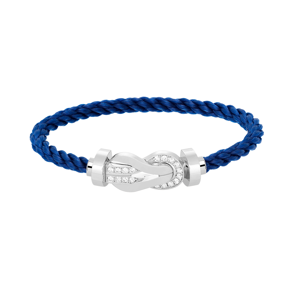 ¡®Star¡¯CHANCE LARGE 8 FIGURE BUCKLE HALF DIAMOND BRACELET SILVER
