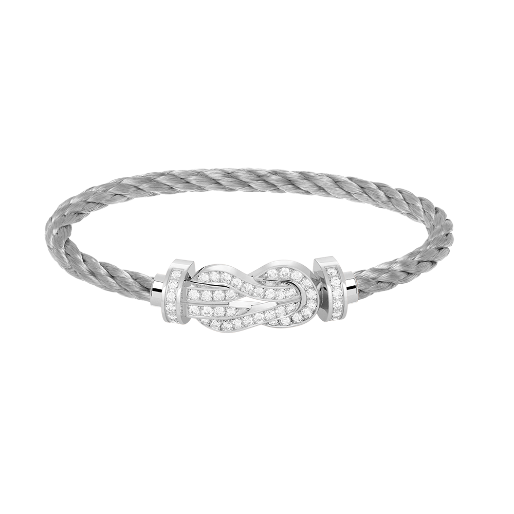 ¡®Star¡¯CHANCE LARGE 8 FIGURE BUCKLE FULL DIAMOND BRACELET SILVER