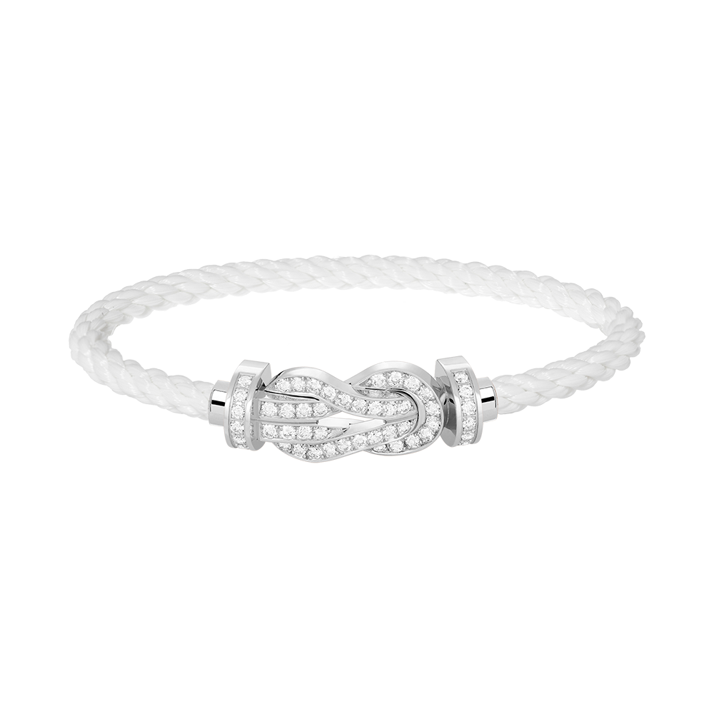 ¡®Star¡¯CHANCE LARGE 8 FIGURE BUCKLE FULL DIAMOND BRACELET SILVER