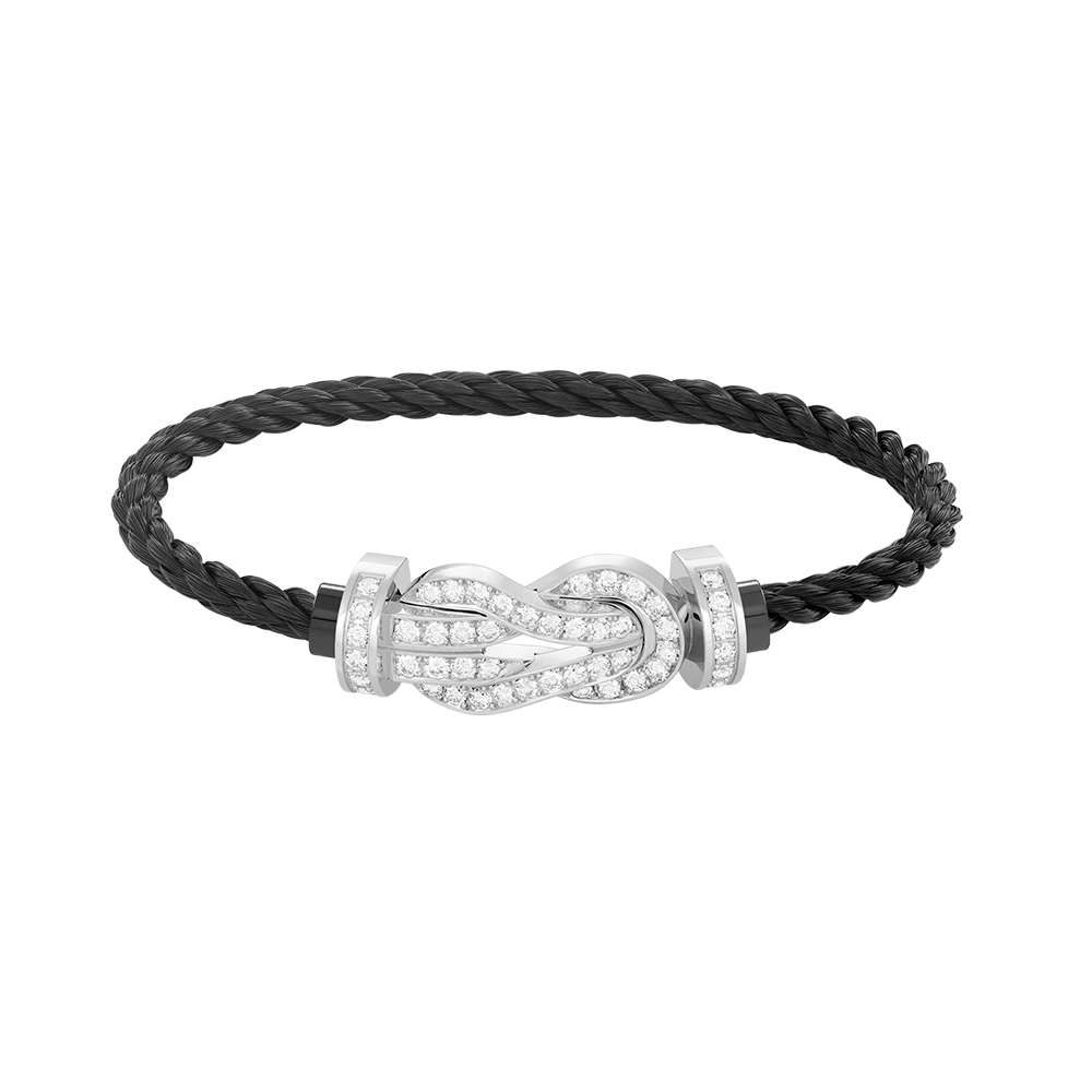 ¡®Star¡¯CHANCE LARGE 8 FIGURE BUCKLE FULL DIAMOND BRACELET SILVER