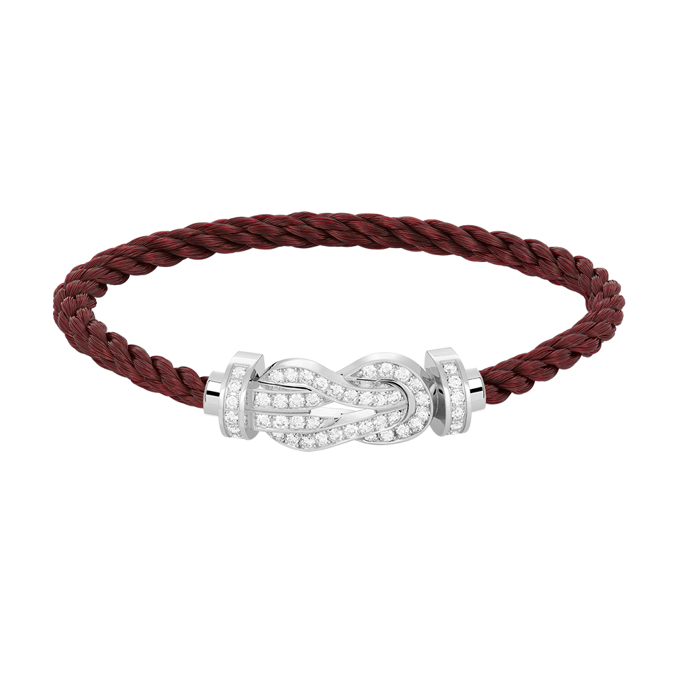 ¡®Star¡¯CHANCE LARGE 8 FIGURE BUCKLE FULL DIAMOND BRACELET SILVER