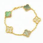 [Star]New CLOVER 5 MOTIF GRAY MOP BRACELET COLLECTION