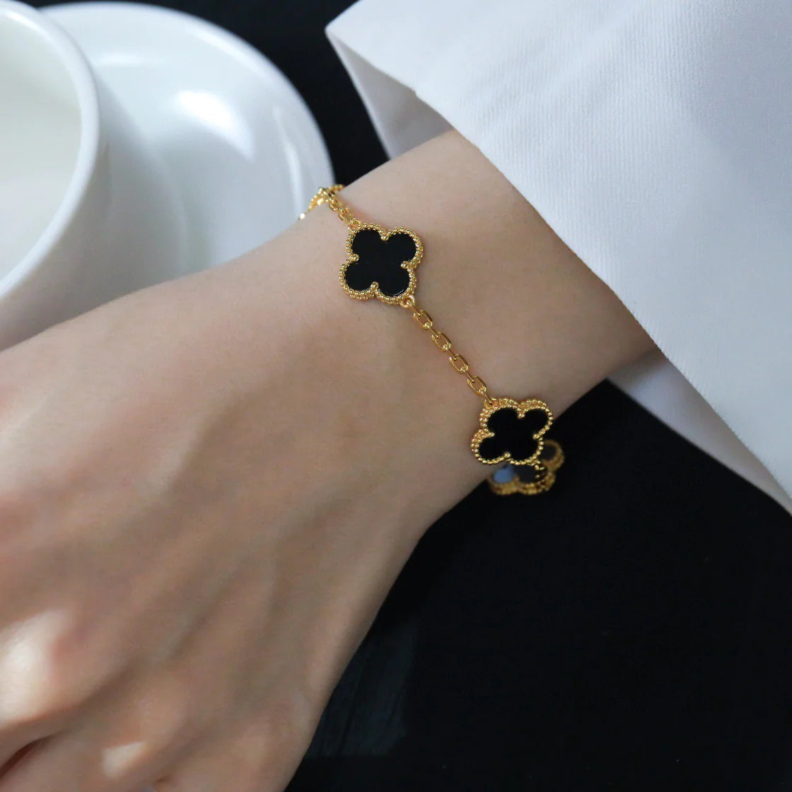 [Star]New CLOVER 5 MOTIF ONYXS BRACELET COLLECTION