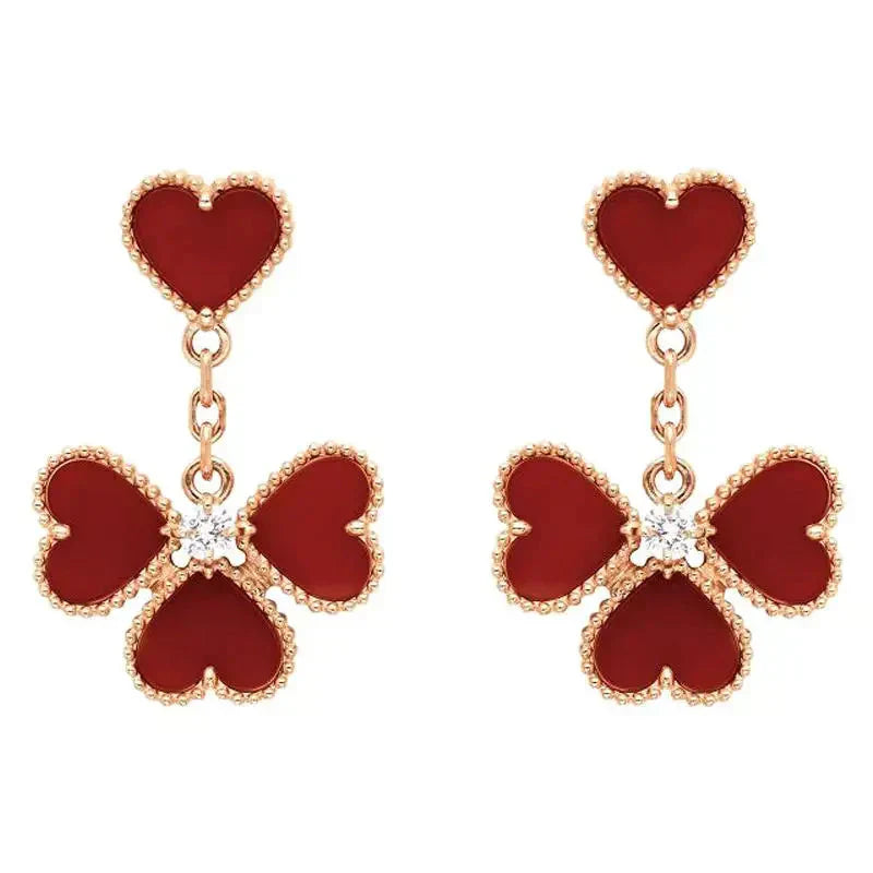 ¡®Star¡¯SWEET CLOVER CARNELIAN EARRINGS