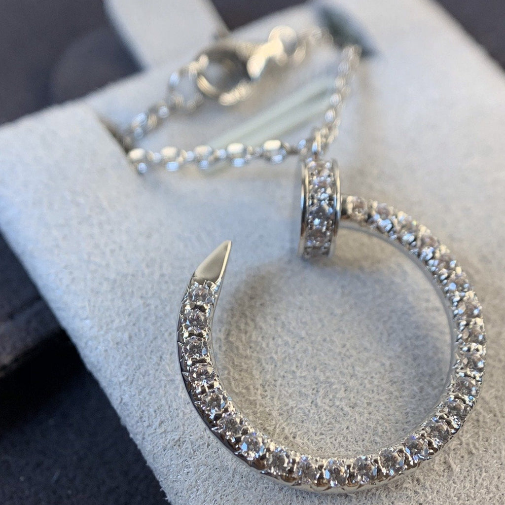 ¡®Star¡¯JUSTE NECKLACE SILVER DIAMONDS
