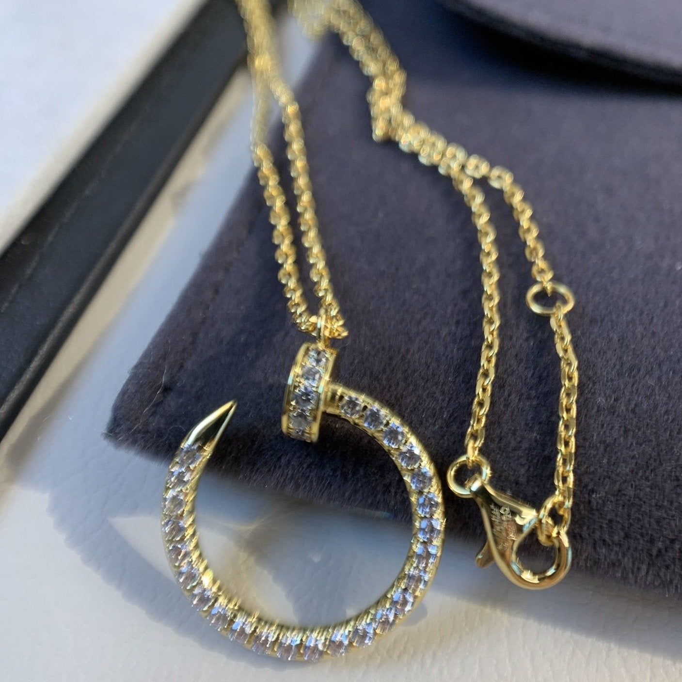 ¡®Star¡¯JUSTE NECKLACE GOLD DIAMONDS