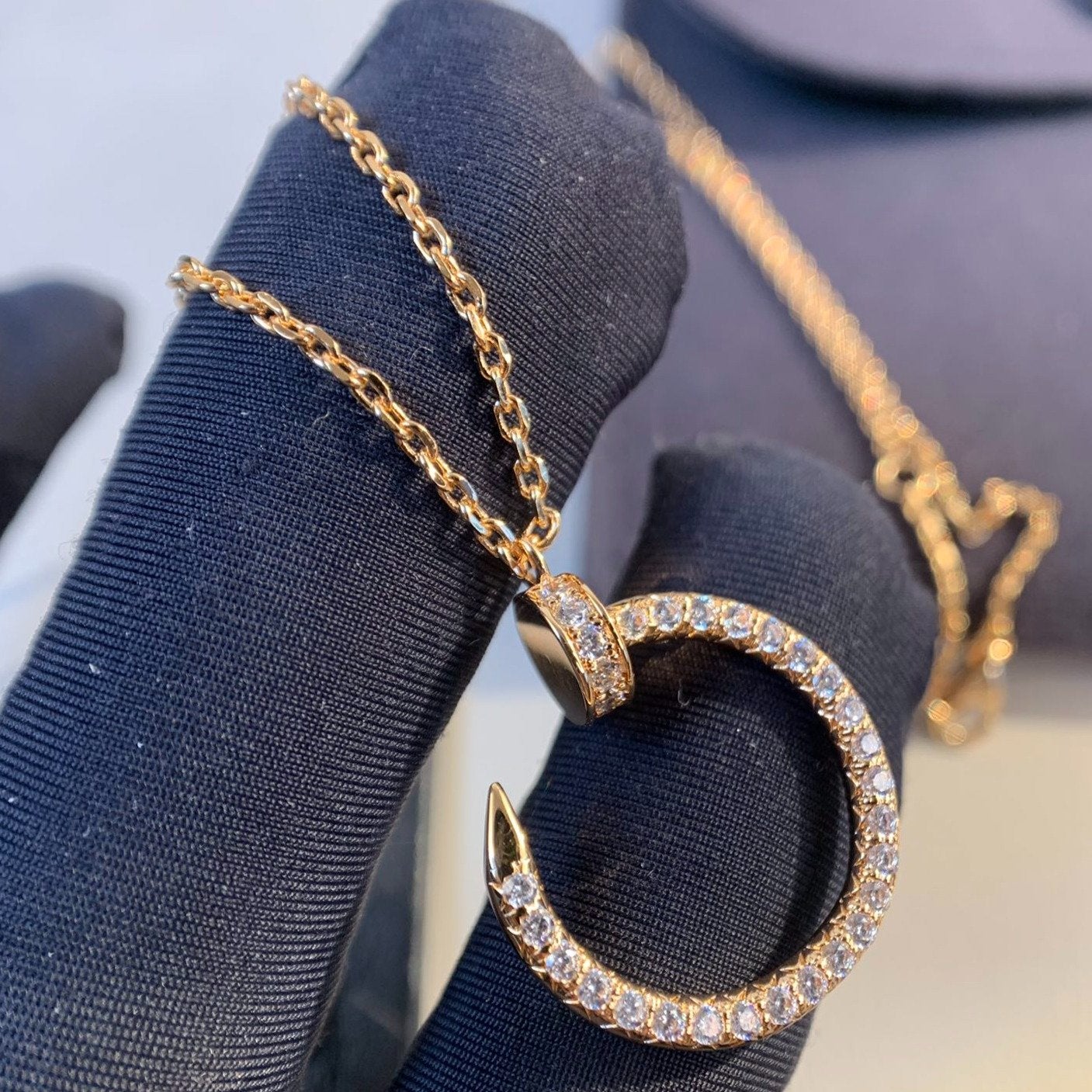 ¡®Star¡¯JUSTE NECKLACE PINK GOLD DIAMONDS