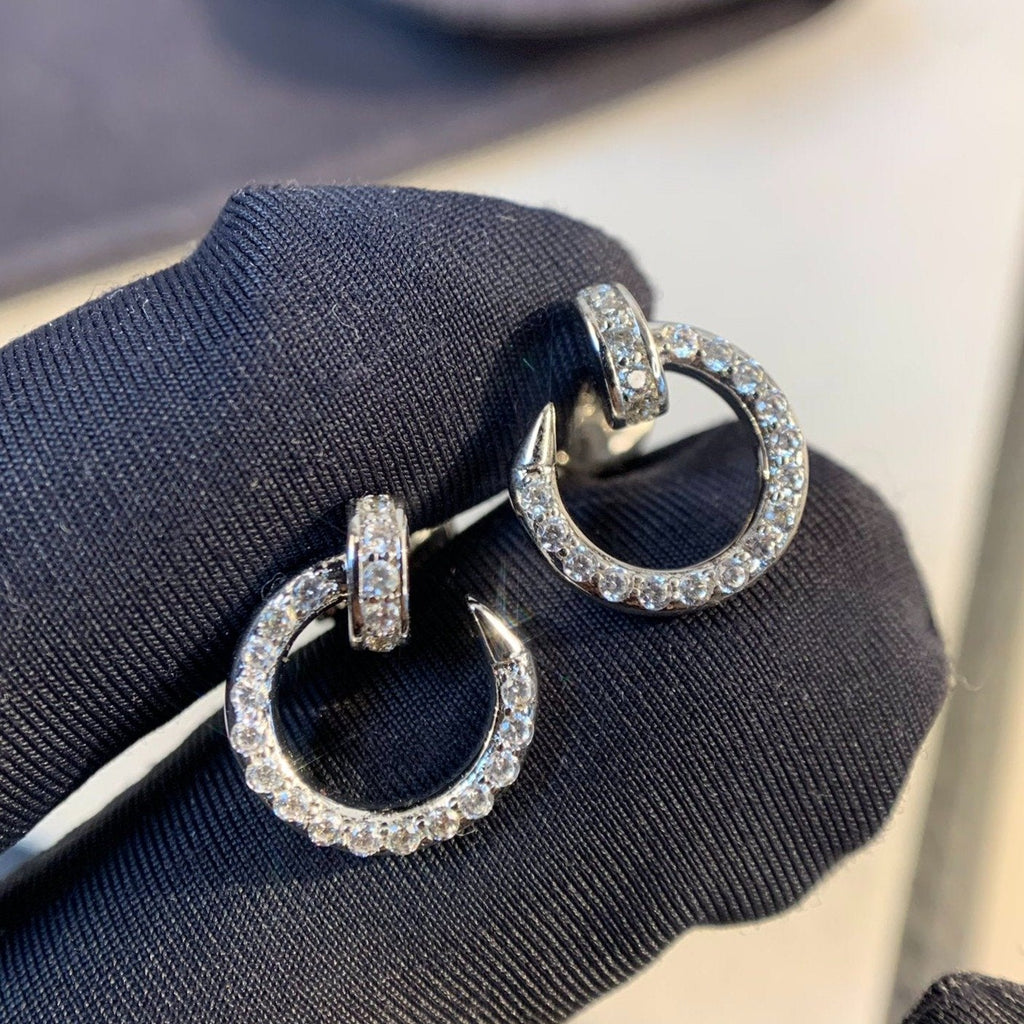 ¡®Star¡¯JUSTE EARRINGS SILVER DIAMONDS