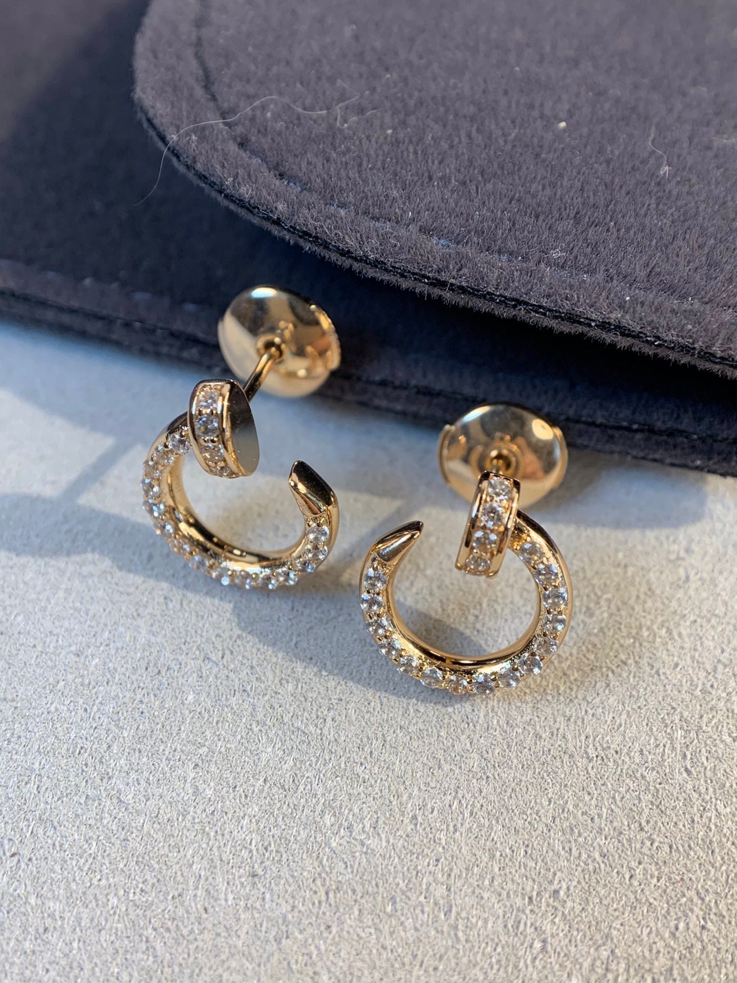 ¡®Star¡¯JUSTE EARRINGS GOLD DIAMONDS