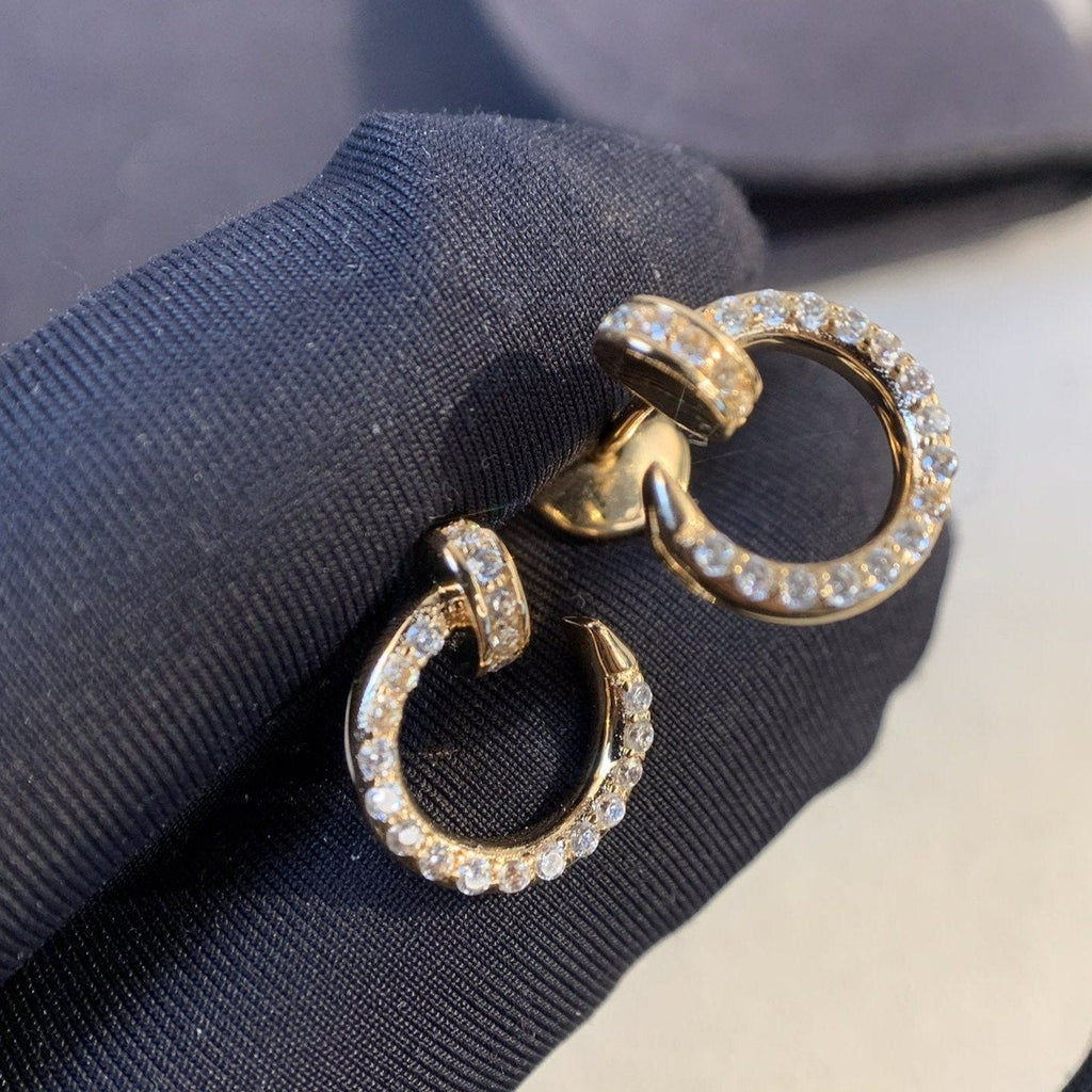 ¡®Star¡¯JUSTE EARRINGS GOLD DIAMONDS