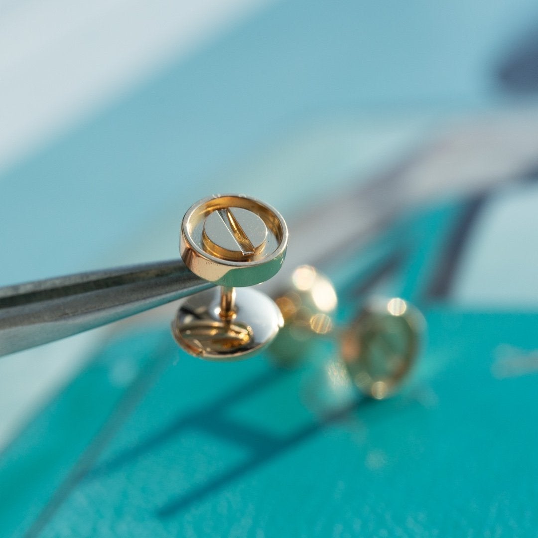 ¡®Star¡¯LOVE EARRINGS PINK GOLD 10MM