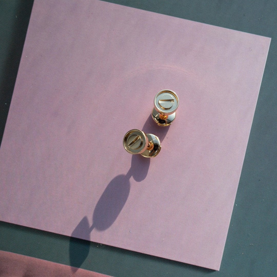 ¡®Star¡¯LOVE EARRINGS PINK GOLD 10MM