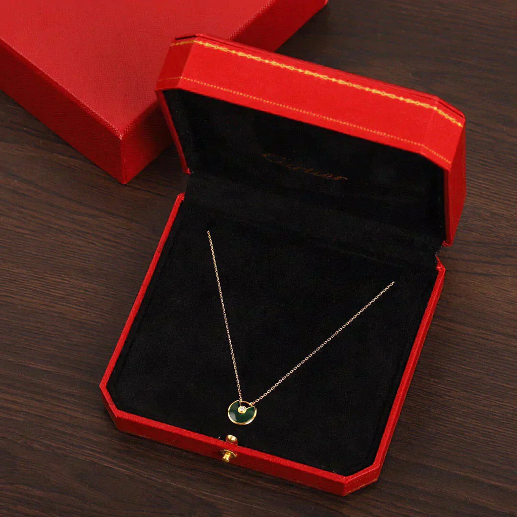 ¡®Star¡¯AMULETTE GOLD MALACHITE NECKLACE
