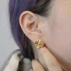 ¡®Star¡¯CLOVER MEDIUM 1 MOTIFS LASER EARRINGS