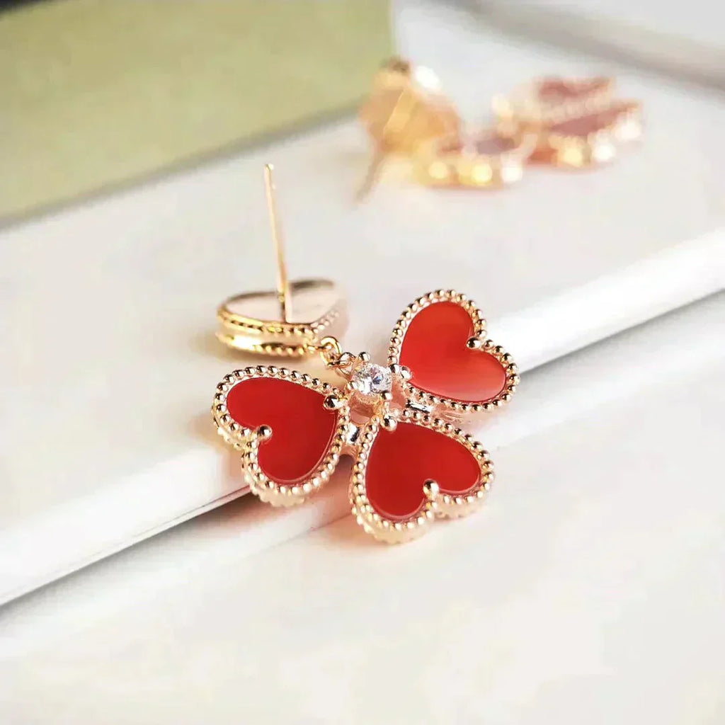 ¡®Star¡¯SWEET CLOVER CARNELIAN EARRINGS