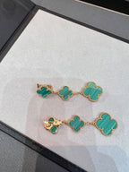 ¡®Star¡¯CLOVER MALACHITE 3 MOTIFS GOLD