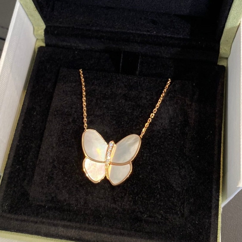 ¡®Star¡¯BUTTERFLY GOLD MOP DIAMOND NECKLACE
