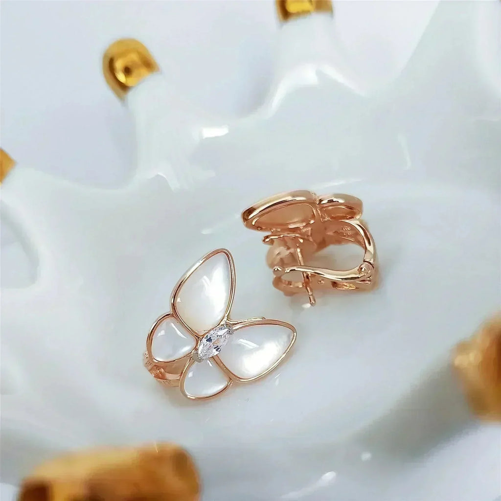 ¡®Star¡¯BUTTERFLY MOP DIAMOND EARRINGS
