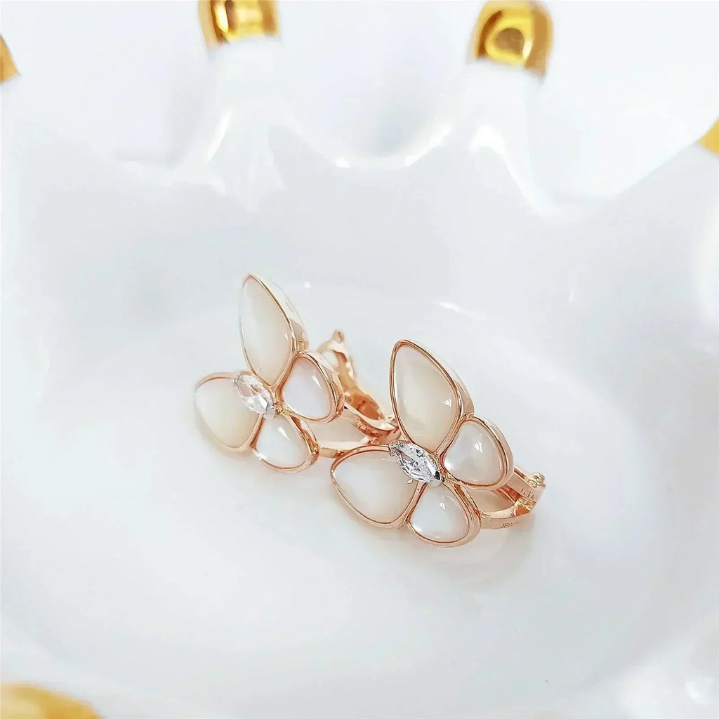 ¡®Star¡¯BUTTERFLY MOP DIAMOND EARRINGS