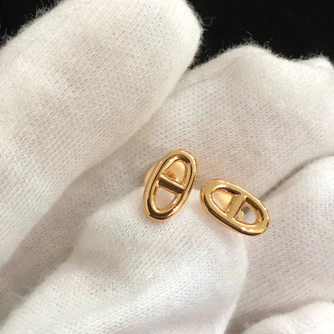 ¡®Star¡¯CHAINE SMALL EARRINGS GOLD AND SILVER