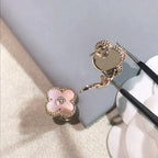 ¡®Star¡¯CLOVER MEDIUM 1 MOTIFS  PINK MOP DIAMOND EARRINGS