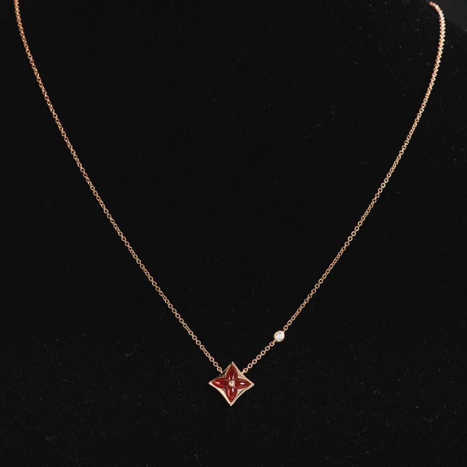 ¡®Star¡¯STAR NECKLACE PINK GOLD 1 DIAMOND