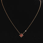 ¡®Star¡¯STAR NECKLACE PINK GOLD 1 DIAMOND
