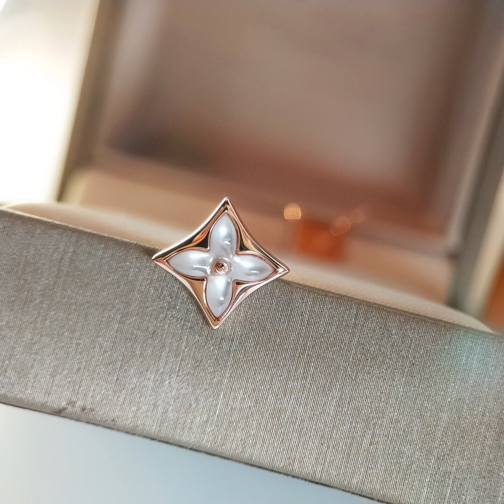 ¡®Star¡¯STAR MOP PINK GOLD EARRINGS
