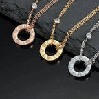 ¡®Star¡¯LOVE NECKLACE 16MM 2 DIAMONDS