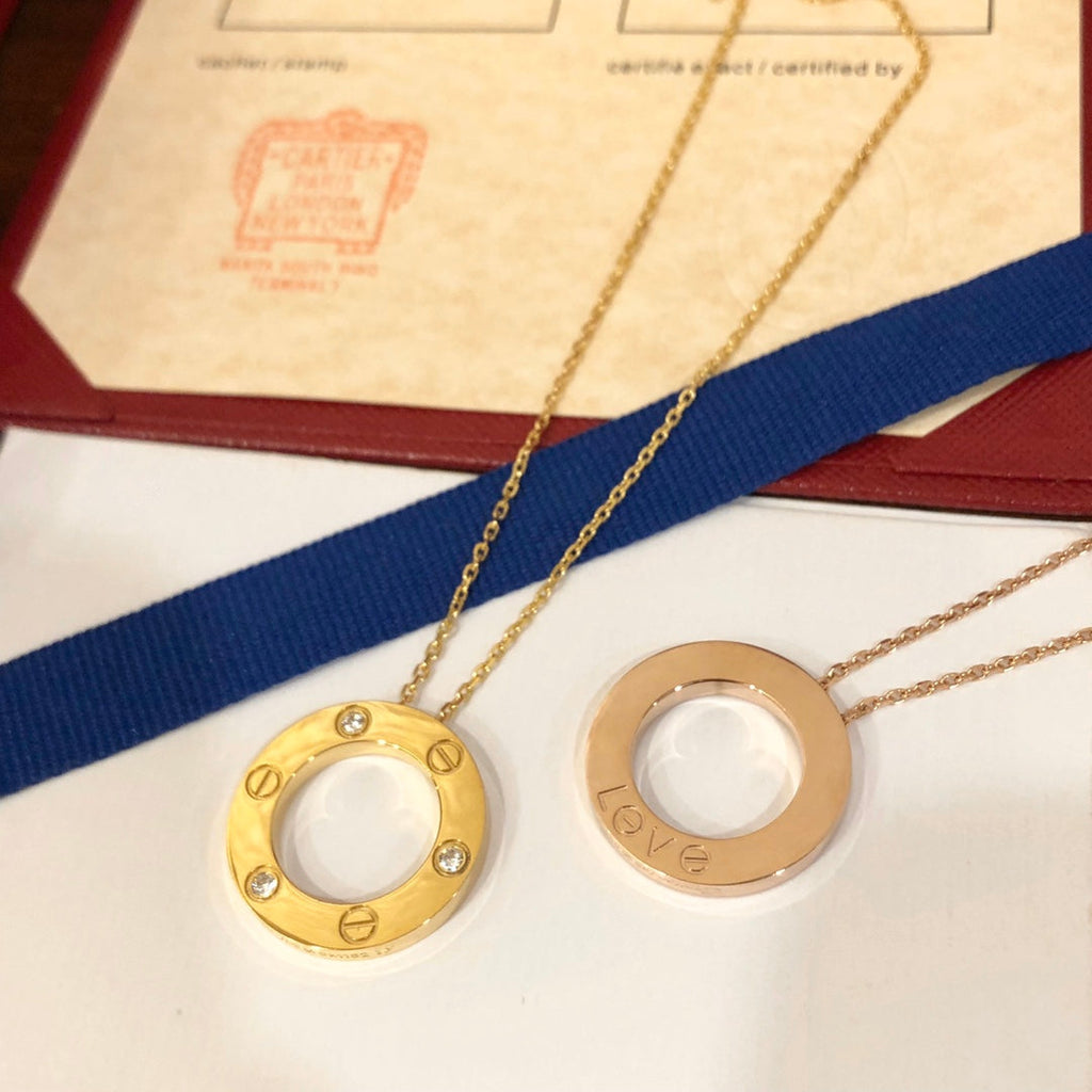 ¡®Star¡¯LOVE NECKLACE 16MM 3 DIAMONDS