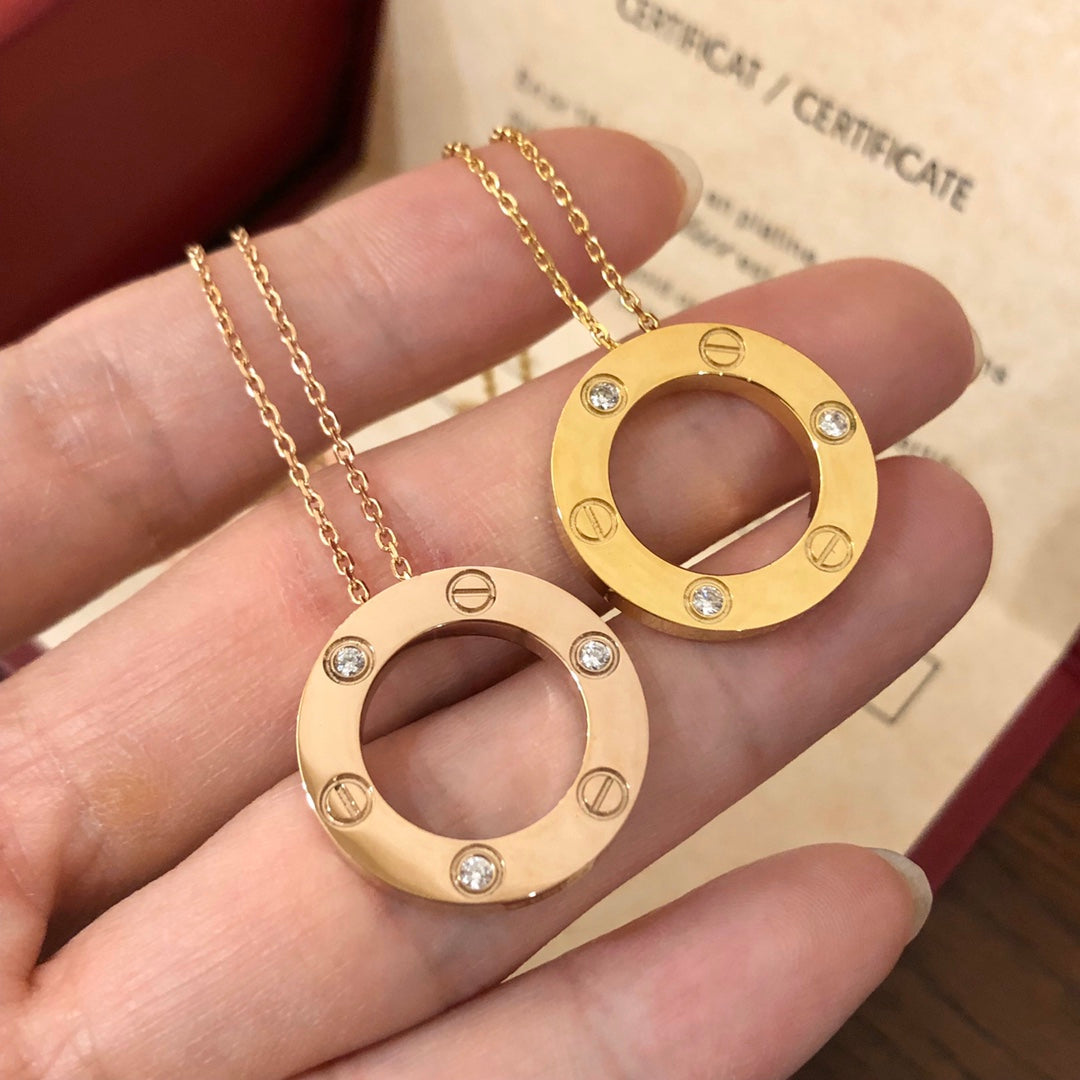 ¡®Star¡¯LOVE NECKLACE 16MM 3 DIAMONDS