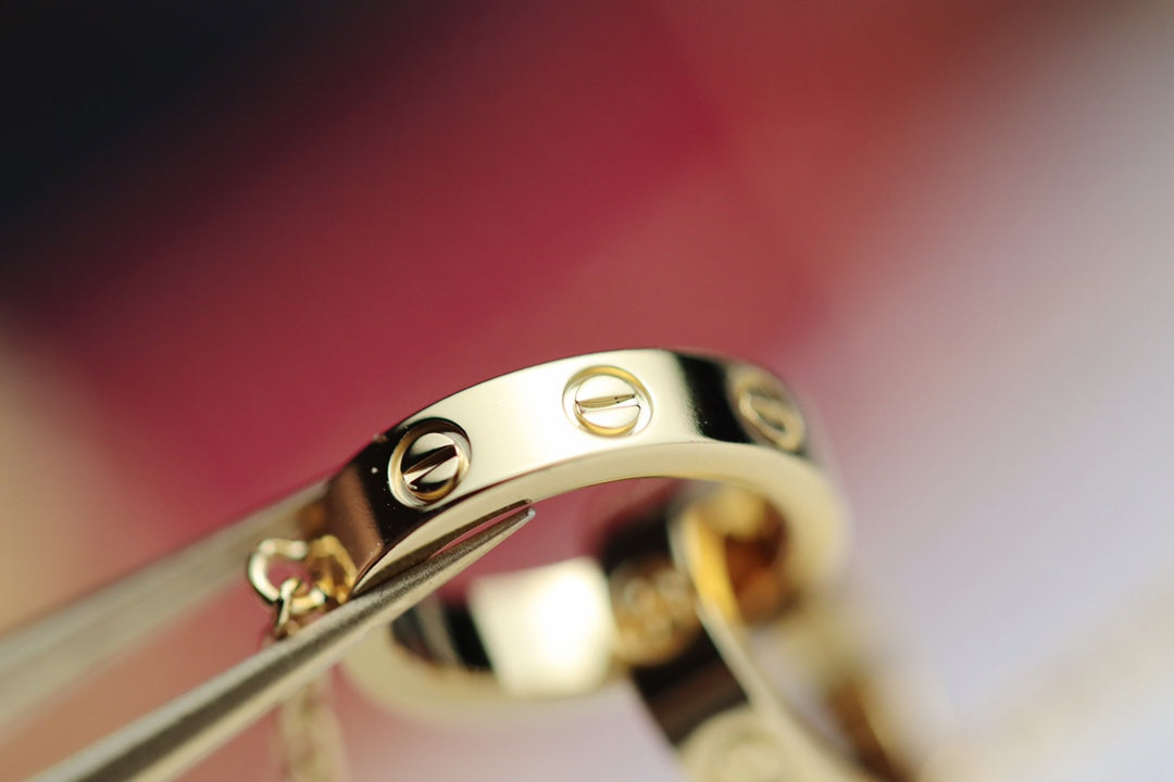¡®Star¡¯LOVE NECKLACE DOUBLE RING GOLD