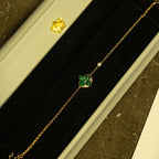 ¡®Star¡¯SUN MALACHITE 1 DIAMOND PINK GOLD BRACELET