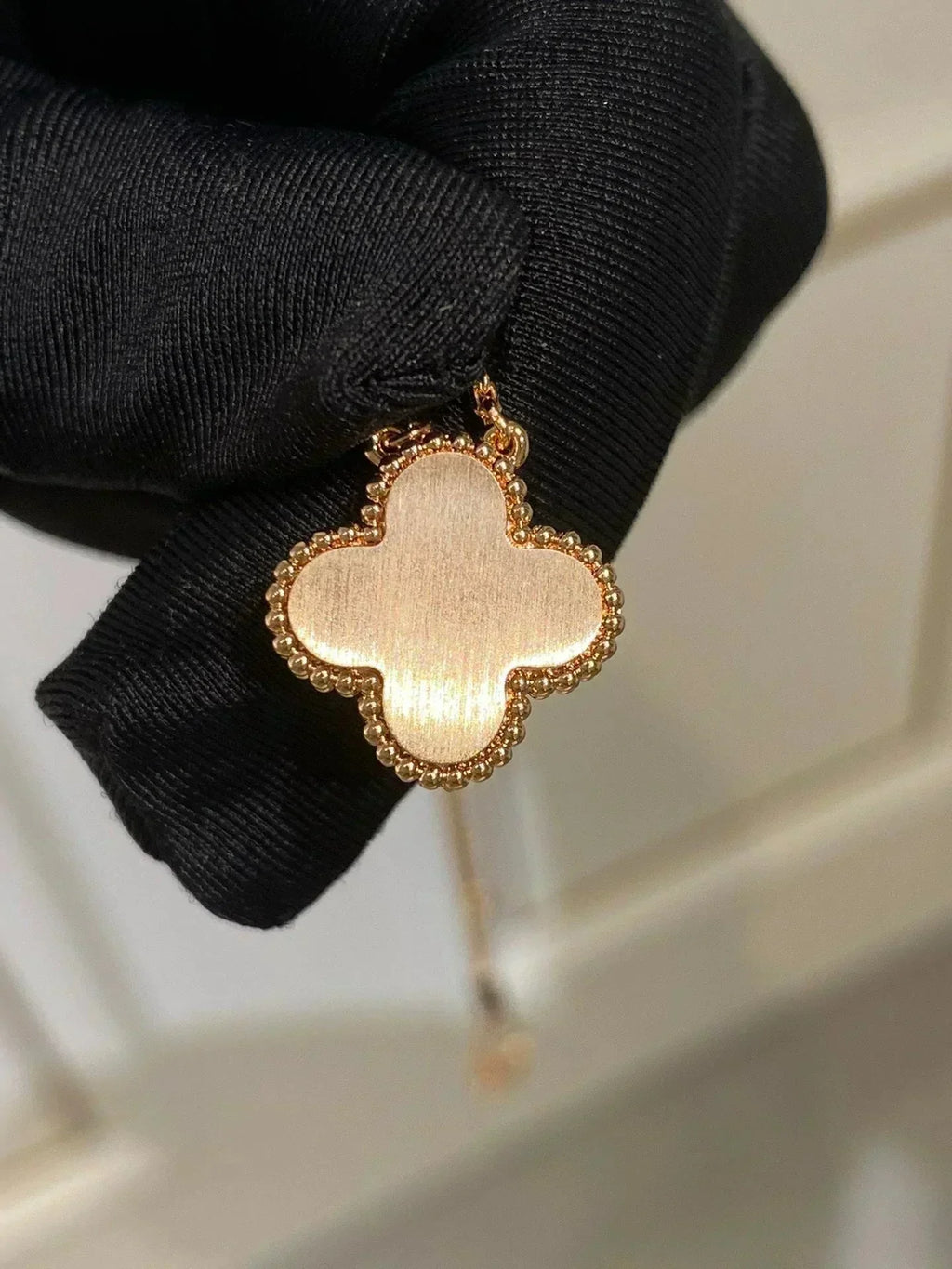 ¡®Star¡¯CLOVER 15MM DIAMOND RHODONITE NECKLACE