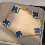 [Star]New CLOVER 5 MOTIF BLUE AGATE BRACELET COLLECTION