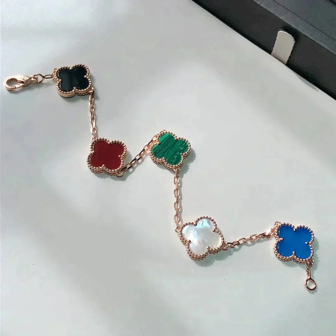 [Star]New CLOVER 5 MOTIFS MULTICOLOR BRACELET