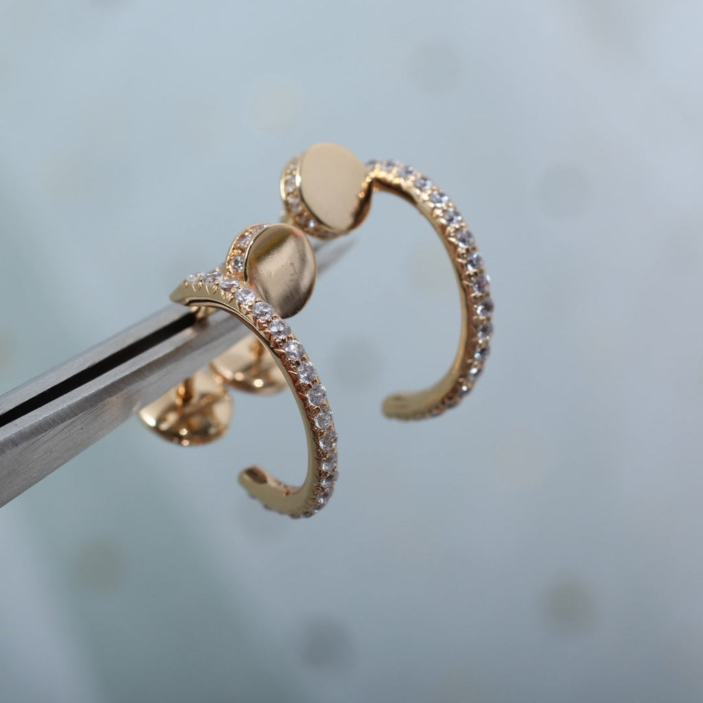 ¡®Star¡¯JUSTE EARRINGS 12.75MM PINK GOLD DIAMOND
