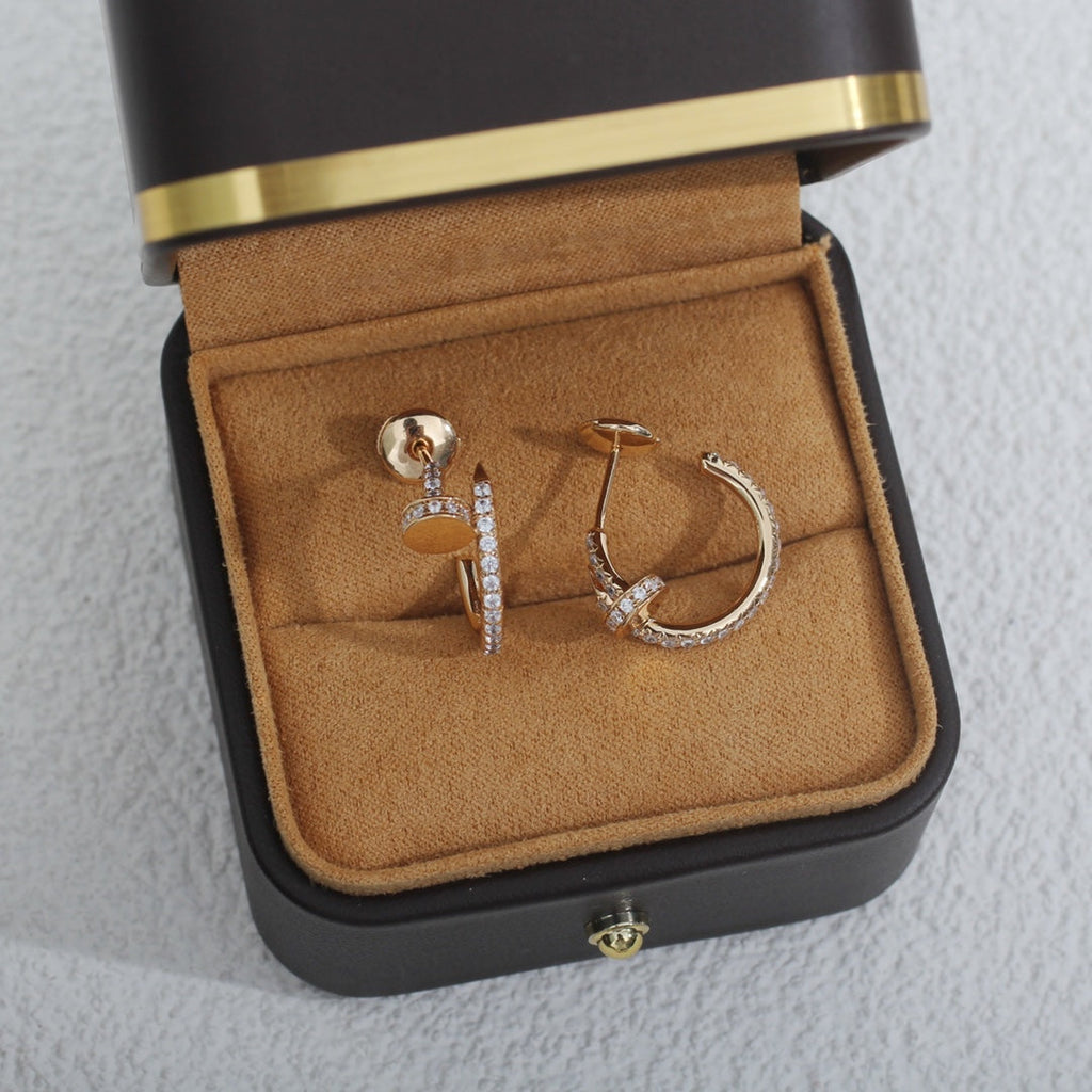 ¡®Star¡¯JUSTE EARRINGS 12.75MM PINK GOLD DIAMOND