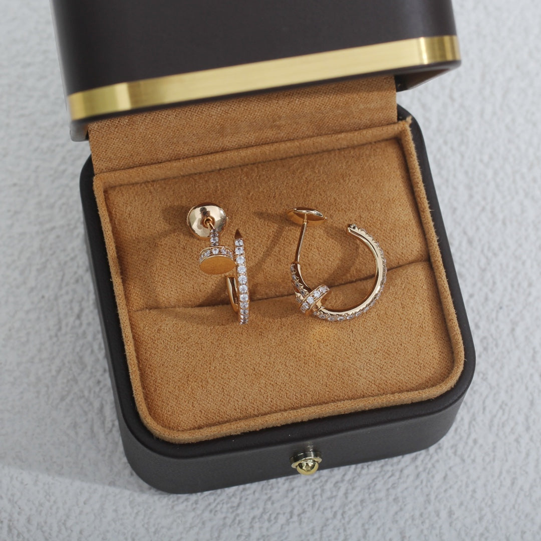 ¡®Star¡¯JUSTE EARRINGS 12.75MM PINK GOLD DIAMOND